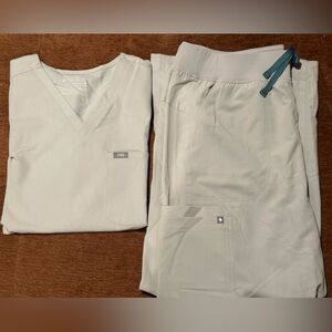 Figs Slate Isabel Wide Leg & Catarina One Pocket SET - XXL